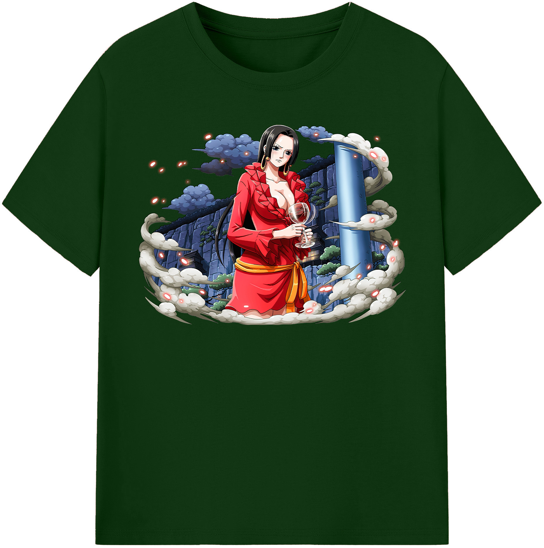 ワンピース ボア・ハンコック ONE PIECE Boa·Hancock 綿100％半袖Tシャツ（フロントプリント）